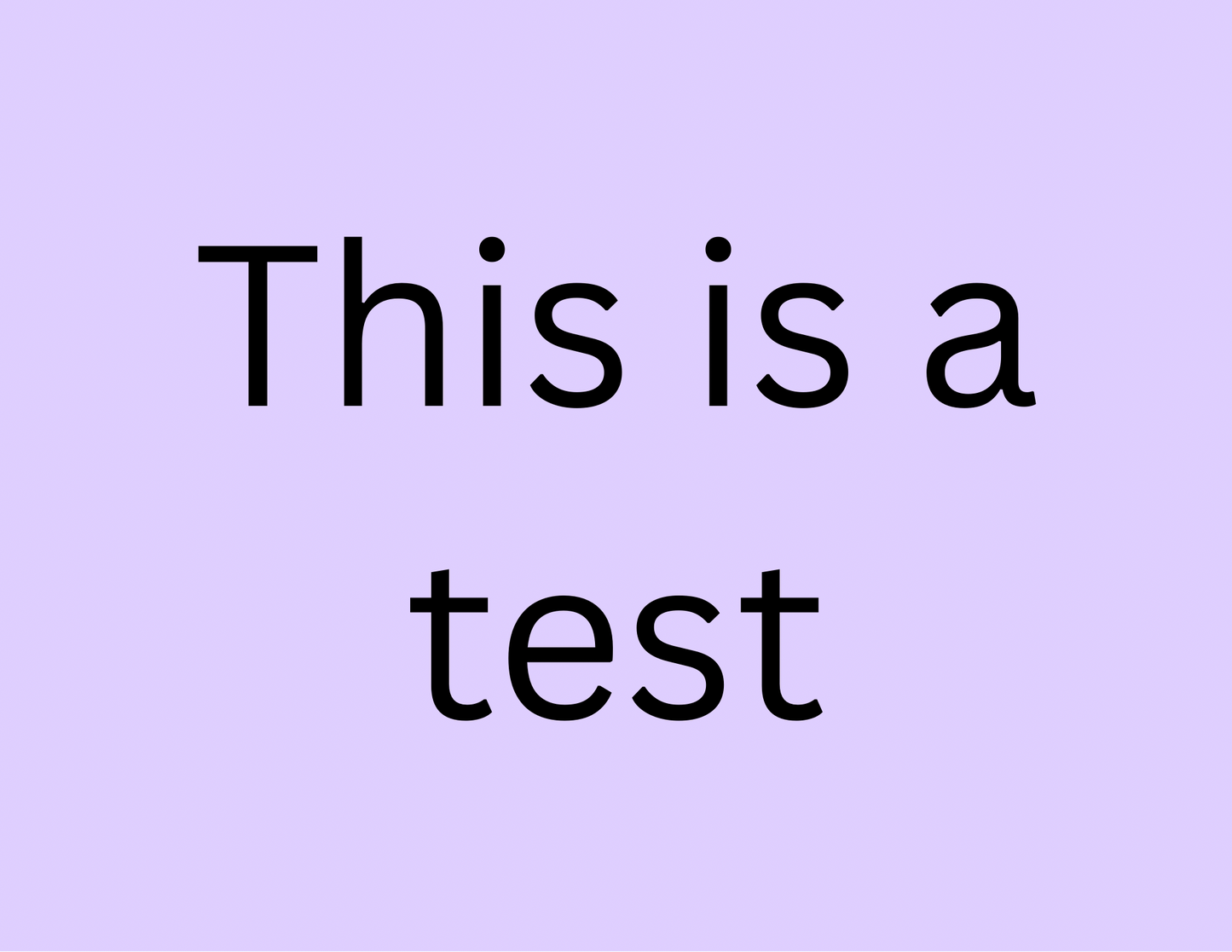 this is a test
