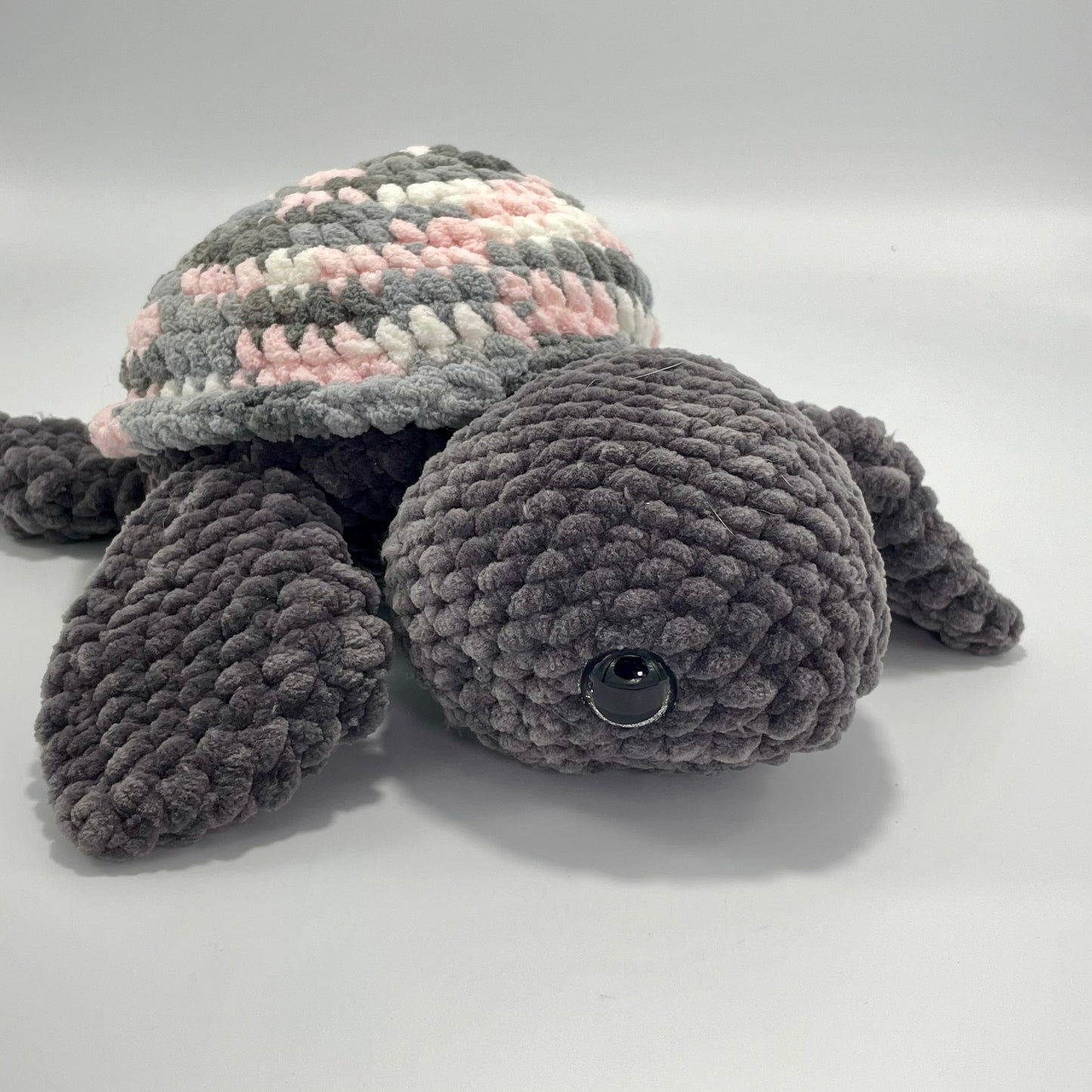 Medium Grey Pink & White Turtle